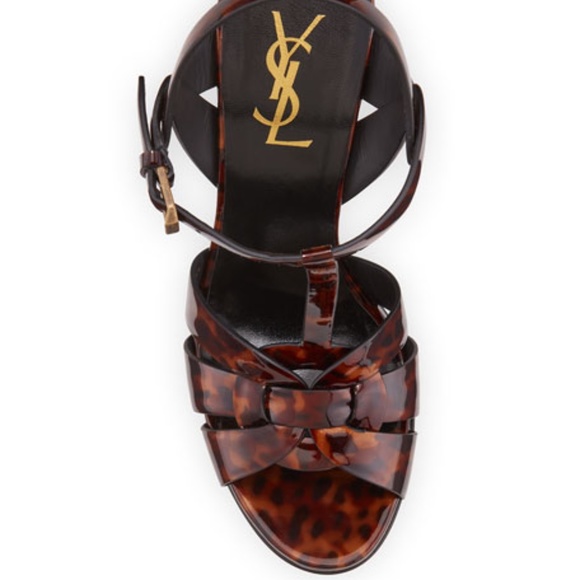 NIB $954 Saint Laurent Tribute Tortoise-Patent Platform in size 39! - Picture 4 of 16